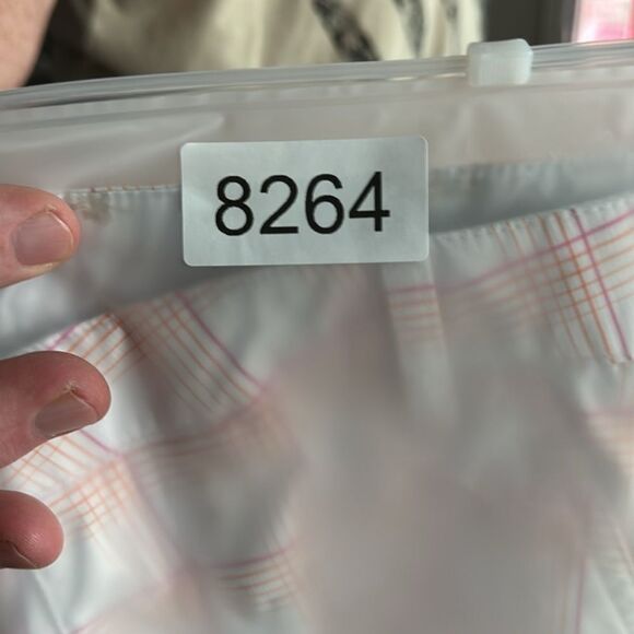 EUC PUMA Youth Boys White Orange Pink Plaid Golf Shorts - Size Large - Picture 7 of 7